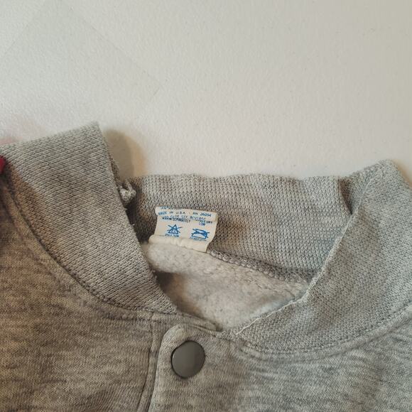 VTG 80s Champion Sweatshirt M USA ETSU Snap Neck Cropped Tri Blend RARE - Picture 8 of 10